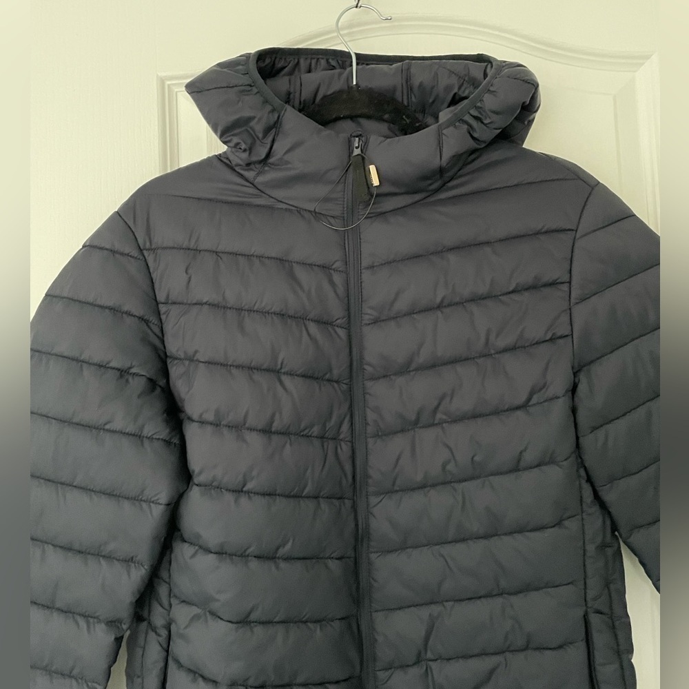 J.STYLE puff light jacket with hood navy size M - Picture 4 of 11